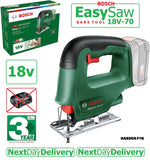 SALE PRICE - £59.97 new BARETOOL BOSCH EasySAW 18V-70 Cordless Jigsaw 0603012000 4053423229912 **** PAYPAL payments ONLY online **** for ALL CARD PAYMENTS call our sales team on - 01787 313488 - to pay via VISA MASTERCARD AMEX  ****