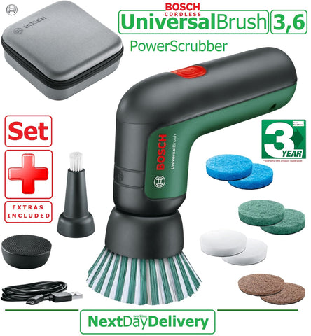 SALE best PRICE - £56.97 - BOSCH UniversalBRUSH 3.6V CordlessCleaner Brush SET 06033E0002 4053423247275