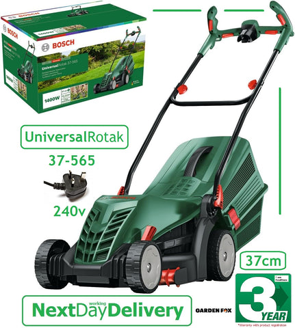 SALE best PRICE - £132.97 - BOSCH Universal ROTAK 37-565 240v Mower CORDED 06008A6573 4053423322125 LA  **** PAY PAL & AMEX payments ONLY online or call free on 0800 731 7008 to pay via VISA MASTERCARD ****