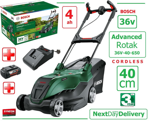 SALE best PRICE - £399.97 - BOSCH Advanced ROTAK 36V-40-650 Cordless LAWNMOWER 06008B9F70 4059952658025 LA