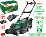 SALE best PRICE - £419.97 - BOSCH Advanced ROTAK 36V-44-750 Cordless LAWNMOWER 06008B9G70 4059952658087 LA **** PAYPAL payments ONLY online **** for ALL CARD PAYMENTS call our sales team on - 01787 313488 - to pay via VISA MASTERCARD AMEX  ****