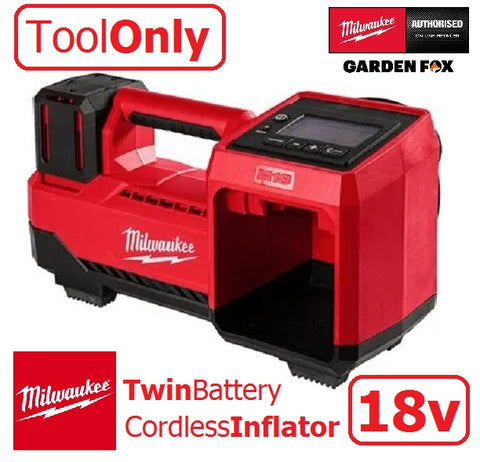 SALE best PRICE - BARE TOOL £149.97 - MILWAUKEE M18BI-0 Twin DUEL Battery TYRE AIR INFLATOR 4933478706 4058546348991