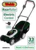 Best Price £99.97 - new WEBB Mains Corded Electric Roller Lawnmower 13"/33cm WEER33RR 5055661905404 LA ****PAY PAL & AMEX payments ONLY or call 0800 731 7008 to pay via VISA MASTERCARD****