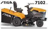 SALE PRICE - £3479.97*  * CLICK & COLLECT * or visit & purchase in store for local delivery * - new STIGA Estate 7102W Petrol Garden Tractor Hydrostatic Transmission Key Start Ride on MOWER 102cm Grass Collector RO £3497.97