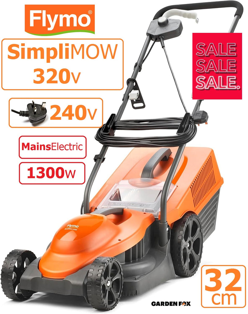 SALE PRICE - £86.97 FLYMO SimpliMow 320V (Vision) 240v CORDED Lawnmowe ...