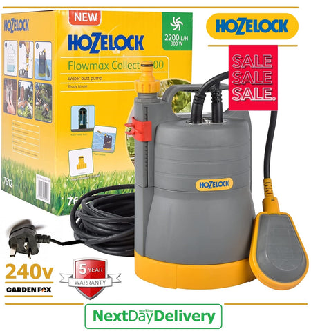 SALE best PRICE - £66.97 - HOZELOCK 7612 FLOWMAX Collect 2200 WATERBUTT PUMP 7612 100-002-061 5010646059428 **** PAY PAL & AMEX payments ONLY or call 0800 731 7008 to pay via VISA MASTERCARD ****