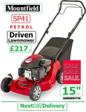 SALE best PRICE - £217.97 - MOUNTFIELD SP41 Driven Petrol 15" Lawnmower 297412043/M21- 8008984845145 LA **** PAYPAL & AMEX payments ONLY online or call free on 0800 731 7008 to pay via VISA MASTERCARD ****