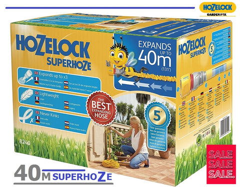 SALE best PRICE - £54.97 Genuine HOZELOCK SUPERHOZE 40 Metres 8240 - 5010646061452   **** PAYPAL payments ONLY online **** for ALL CARD PAYMENTS call our sales team on - 01787 313488 - to pay via VISA MASTERCARD AMEX  ****