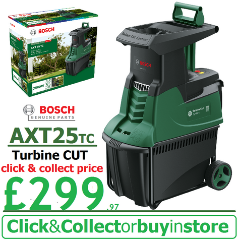 £299.97* - SALE best PRICE - £299.97* BOSCH AXT25TC **** CLICK & COLLECT or purchase in store **** new Bosch AXT25TC Garden SHREDDER 0600803371 4059952640143 SRHD
