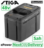 SALE best Price £129.97-  Genuine STIGA B450 48V 5.0AH Battery 274015004/ST1 8008984866782 **** PAYPAL payments ONLY online **** for ALL CARD PAYMENTS call our sales line free on 0800 731 7008 to pay via VISA MASTERCARD AMEX  ****