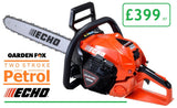 new £399.97 **CLICK & COLLECT or visit and purchase in store** Echo CS4510ES 18" Petrol Chainsaw - 5-Year Warranty - ECHOCS4510ES-18" CS   DEPOSIT