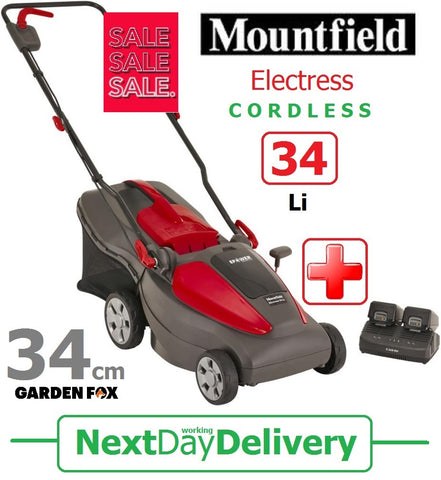 SALE best PRICE - £209.97 new MOUNTFIELD Electress 34Li KIT Cordless 20V Mower 291342063/M21 8008984846326 LA