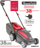 Best PRICE - £129.97 - MOUNTFIELD Electress 38 240v MainsElectric Mower 291380063/M22 8008984854222 LA