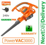 SALE best PRICE - £79.97 - FLYMO PowerVAC 3000 240v Mains Electric Garden Vacuum 9676581-01 7391736326964 LV