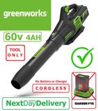 Genuine BARE GREENWORKS GD60AB Axial 60V Cordless BLOWER Tool ONLY 8938528991932 LV