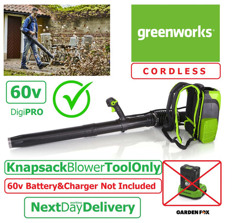 Genuine BARE GREENWORKS GDBPB 60V Cordless Knapsack BLOWER Tool ONLY - 6952909016740 LV