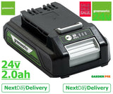 SALE best PRICE £59.97 - GreenWORKS 24V 2.0AH - BATTERY - GWG24B2 6952909053127