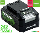 Best PRICE £49.97 GreenWORKS 24V 4.0AH - BATTERY - GWG24B4 6952909053134