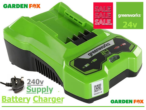 SALE PRICE £37.97 GreenWORKS 24v Single Battery - BATTERY CHARGER - GWG24C 6952909062853