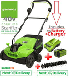 SALE PRICE £299.97 GreenWORKS 40V Cordless Lawn Scarifier & Dethatcher 6952909092355+687732 with Battery LA **** PAYPAL payments ONLY online **** for ALL CARD PAYMENTS call our sales team free on 0800 731 7008 to pay via VISA MASTERCARD AMEX  ****