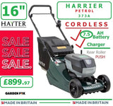 SALE PRICE - £899.97* CLICK & COLLECT or visit & purchase in store ** new Hayter Harrier 41 16" PUSH Rear Roller MOWER 60V 7.5AH Code 373A - CORDLESS ( Battery ) LA £899.97 H23