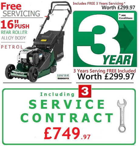 FREE Servicing - £749.97 - new Hayter * CLICK & COLLECT or visit & purchase in store * new Hayter Harrier 41 16" Push Rear Roller Alluminium Body MOWER Code 374A  MOWER Cost £679.97 LA  ....  DEPOSIT