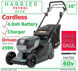 SALE PRICE - £989.97* CLICK & COLLECT or vistt & purchase in store** new Hayter Harrier 41 16" VS Autodrive Rear Roller MOWER 60V 4AH Code 377A - CORDLESS ( Battery ) LA £989.97 SOH