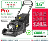 SALE PRICE - £888.97* - *CLICK & COLLECT OR VISIT & PURCHASE IN STORE * new Hayter Harrier 41 16" PRO Autodrive Rear Roller MOWER - Honda Engine - Code 379B SOH LA