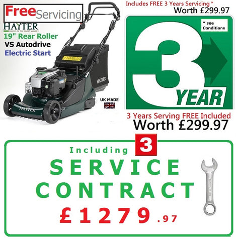 FREE Servicing - new £1279.97 Hayter * CLICK & COLLECT or visit & purchase in store * new HAYTER Harrier 48 VS Autodrive Rear Roller Electric start MOWER - Code 476A LA