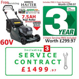 FREE Servicing - new £1499.97 Hayter Harrier 48 Cordless **** CLICK & COLLECT or purchase in store **** new Hayter Harrier 48 19" VS Autodrive Rear Roller MOWER 60V 7.5AH Code 477A - CORDLESS ( Battery ) - Mower Cost New with Battery & Charger £1499.97 LA