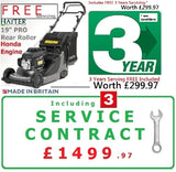 SALE PRICE - £1277.97 - HAYTER * Click & Collect or Purchase in Store * new Hayter Harrier 48 PRO Autodrive BBC Rear Roller 19" MOWER - Code 479C  Honda Engine SOH LA