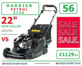 SALE PRICE - £1129.97* - HAYTER - CLICK & COLLECT or visit & purchase in store ** new Hayter Harrier 56 Autodrive Rear Roller 22" MOWER - Code 574A LA SOH
