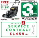 FREE Servicing - new £1459.97* Hayter **** CLICK & COLLECT or purchase in store **** new Hayter Harrier 56 VS Autodrive BBC Rear Roller 22" MOWER - Code 575A - Mower Cost New £1459.97 LA