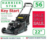 FREE Servicing - new £1529.97 Hayter ** CLICK & COLLECT or visit & purchase in store ** new Hayter Harrier 56 VS Autodrive Electric Button Start Rear Roller 22" MOWER - Code 576B - Mower Cost New £1529.97 LA