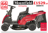 SALE PRICE - £1529.97* - MOUNTFIELD MTF66MQ -* CLICK & COLLECT or visit & purchase in store for local delivery* - Mountfield MTF66MQ 66cm Ride On Mower Manual Transmission LA RO