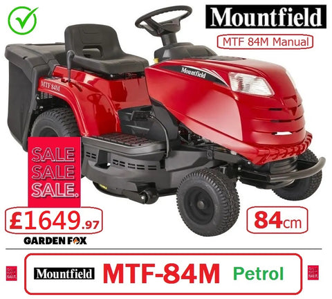 SALE PRICE - £1649.97* CLICK & COLLECT or visit & purchase in store for local delivery * - new MOUNTFIELD MTF84M Collector Manual Transmission Key Start Ride on MOWER Side Grass Collector 33"/84cm RO