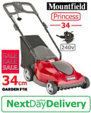 SALE best PRICE - £152.97 - MOUNTFIELD Princess 34 240V 34cm Push Electric Lawnmower - 294340063/M21 8008984843011 LA ****PAY PAL & AMEX payments ONLY or call 0800 731 7008 to pay via VISA MASTERCARD****