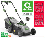 SALE PRICE £129.97 QGarden Mains Electric 240v Lawnmower 38cm 1600w QG38-1600 5055661904148