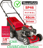 SALE best PRICE - £269.97 CLICK & COLLECT or Visit store and Purchase MOUNTFIELD SP46 Driven Petrol 18" Lawnmower 2L0482048/M21  - 8008984839090 LA