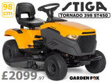 SALE PRICE - £2099.97* - * CLICK & COLLECT or visit & purchase in store for delivery * - new STIGA TORNADO 398 ST Side Discharge / Multi Clip Hydrostatic Transmission Key Start Ride on MOWER 38.5"/98cm 2T0610481/ST1 RO £2099.97
