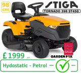 SALE PRICE - £1999.97 - * CLICK & COLLECT or visit & purchase in store for delivery * - new STIGA TORNADO 398 ST Side Discharge / Multi Clip Hydrostatic Transmission Key Start Ride on MOWER 38.5"/98cm 2T0610481/ST1  £2099.97