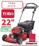 SALE best PRICE - £799.97* - TORO **** CLICK & COLLECT or visit and purchase in store **** new Toro SMARTSTOW 22" 55cm Steel Deck Recycler Petrol 3in1 MOWER 22" Code : 21774 LA
