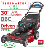 SALE PRICE - £1229.97 - TORO **CLICK & COLLECT or visit & purchase in store** new 2024 TORO Timemaster 30" 76cm Twin Blade LAWNMOWER BBC 3in1 Option 21815 ( Collection Only or Local Delivery on this Product ) LA