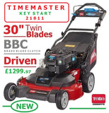 SALE PRICE - £1299.97 - TORO **CLICK & COLLECT or visit and purchase in store** new TORO Timemaster 30" 76cm Twin Blade LAWNMOWER BBC 3in1 Option KEY/Button ELECTRIC START 21811 ( Collection Only or Local Delivery on this Product ) LA