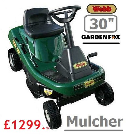 new £1299.97* - *Click & Collect/Buy in store for Local Delivery* - new WEBB 12530 30" Key Start Ride On Mower 30" Mulcher CUT Manual Transmission LA RO