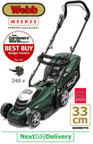 SALE best PRICE - £99.99 - WEBB Mains Corded Electric Lawnmower 13" 33cm WEER33 5055661901079 LA ****PAY PAL & AMEX payments ONLY or call 0800 731 7008 to pay via VISA MASTERCARD****