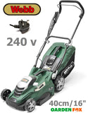 SALE best PRICE - £139.97 - WEBB Mains 240V Corded Electric Lawnmower 16" 40cm WEER40 5055661901093 LA