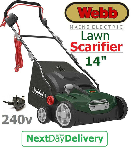 SALE best PRICE - £139.97 - WEBB WEESR 240v Mains Electric 2in1 Scarifier / Lawn Detatcher 5055661903998 LA ****PAY PAL & AMEX payments ONLY or call 0800 731 7008 to pay via VISA MASTERCARD****