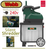 SALE PRICE - £229.97 - WEBB WEESS Mains Electric 2800w Silent Garden SHREDDER WEESS 5055661903981