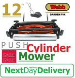SALE best PRICE - £109.97 - IN STOCK - WEBB Rear Roller Push Cylinder Mower - WEH12R - 5060012808792 LA **** PAYPAL payments ONLY online **** for ALL CARD PAYMENTS call our sales team on - 01787 313488 - to pay via VISA MASTERCARD AMEX  ****